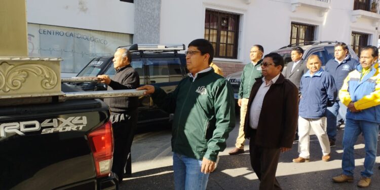 Procesión con la Virgen de Guadalupe