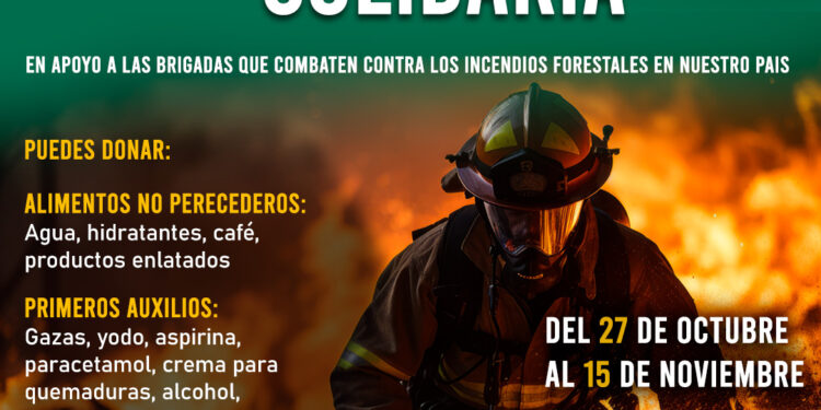 Campaña solidaria en apoyo a las Brigadas que combaten los incendios forestales