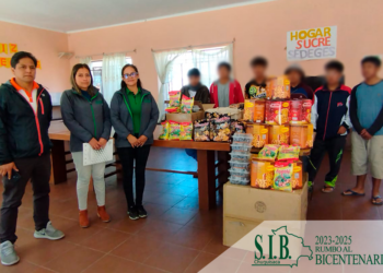 Donación de productos del canastón navideño