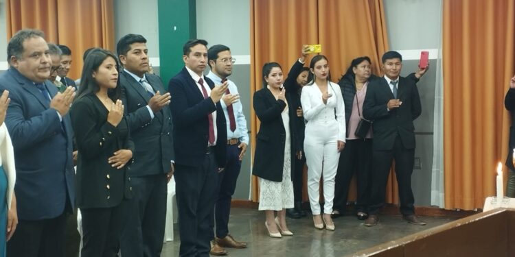 Juramento de nuevos miembros de la SIB Chuquisaca