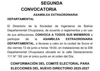 Segunda convocatoria a la Asamblea Extraordinaria Departamental