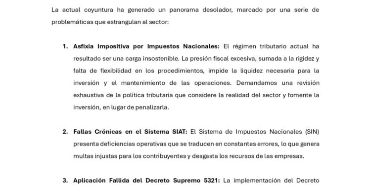 Pronunciamiento del Sector de la Construcción