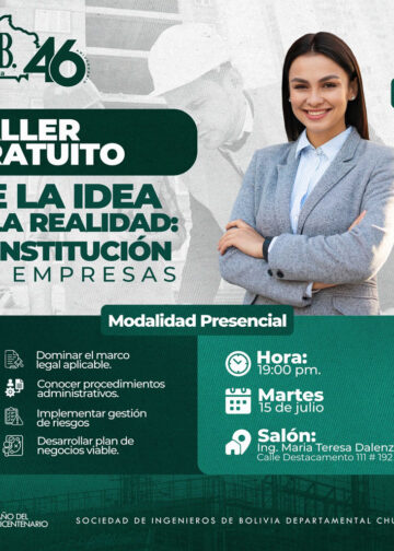 Taller: De la idea a la realidad: Constitución de Empresas