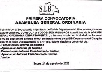 Primera Convocatoria a la Asamblea General Ordinaria