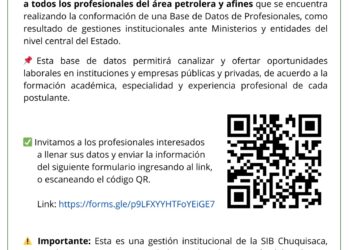 Convocatoria a profesionales chuquisaqueños