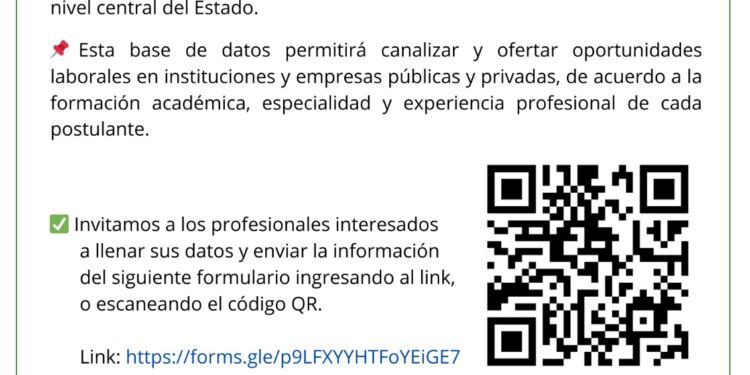 Convocatoria a profesionales chuquisaqueños