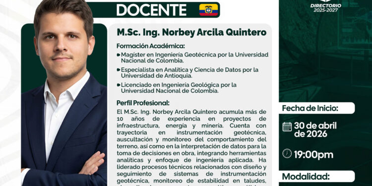 Curso de Formación Profesional: Instrumentación y Monitoreo In Situ en Obras Civiles para la toma de decisiones