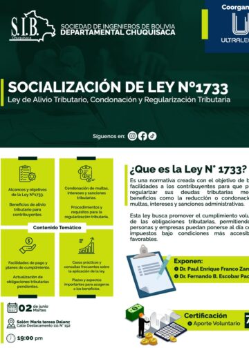 Socialización de Ley Nº 1733